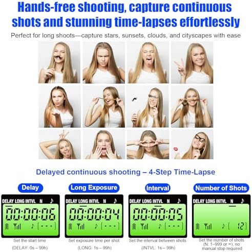 Rechargeable Intervalometer Timer Shutter Release Remote with LCD Screen - Image 4