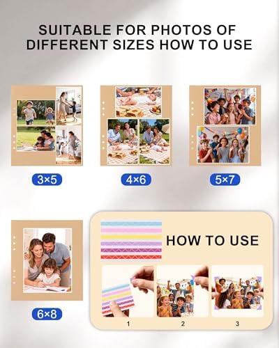 Adventure Leather Photo Album 4x6 200 Photos, DIY Scrapbook with 50 Sheets and 20 Blank Kraft Sheets, Travel Souvenir Diary Photo Book for Family Wedding Baby and Holiday Pictures - Image 6
