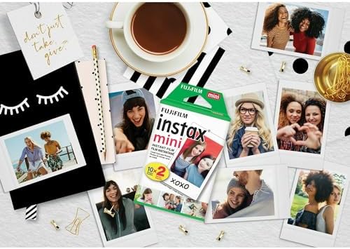 Fujifilm Mini Instant Film (White) for Fujifilm Mini 8,9,11,12,50s, 25, 7s, 90, 300 Cameras, Instax Mini Link's W/Microfiber Cloth by Megen (40 Prints) - Image 2