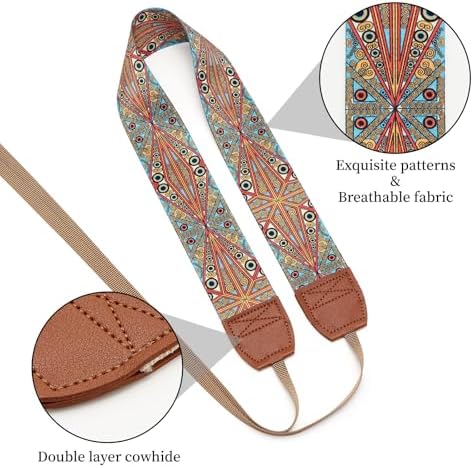 ZOOEASS Camera Strap for DSLR and Mirrorless Digital Camera,Neck Strap with Embroidery Patterns and Quick-release Buckle - Image 4
