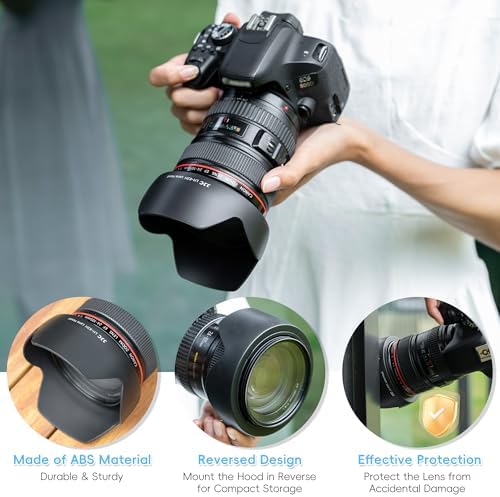 JJC EW-83H Reversible Lens Hood Shade Protector for Canon EF 24-105mm f/4L IS USM lens, not for Canon EF 24-105mm f/4L IS II USM, Replaces Canon EW-83H Lens Hood - Image 3
