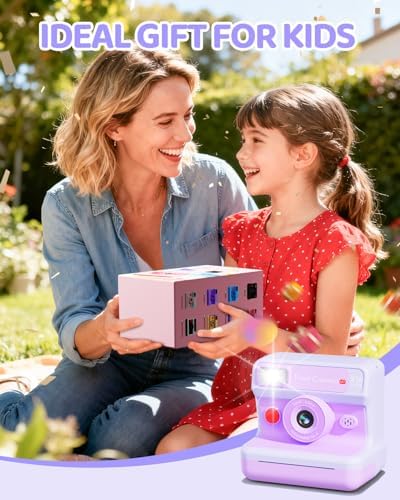 CalineGam Kids Instant Print Camera, 1080P HD Dual Lens with 32GB Card | 2.4" Screen Kids Camera with 3 Paper Rolls, 16X Zoom, Christmas Birthday Gifts for Girls and Boys Age 3-12 - Image 7