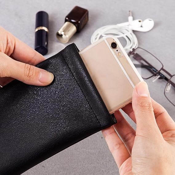 TRIUMPH VISION Eyeglass Case Glasses Case Soft Sunglass Pouch Sleeve 3 Pack | Slim Lightweight Alternative to Bulky Case, Leather Lined Protect Lens, Squeeze Easy to Use, Stylish Portable for Daily Use - Image 6