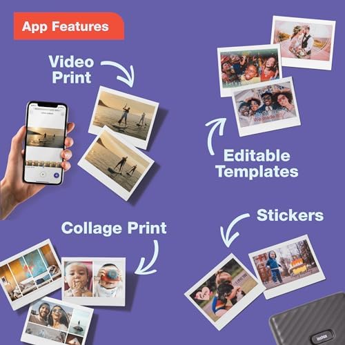 Fujifilm Instax Link Wide Printer - Mocha Gray - Image 3