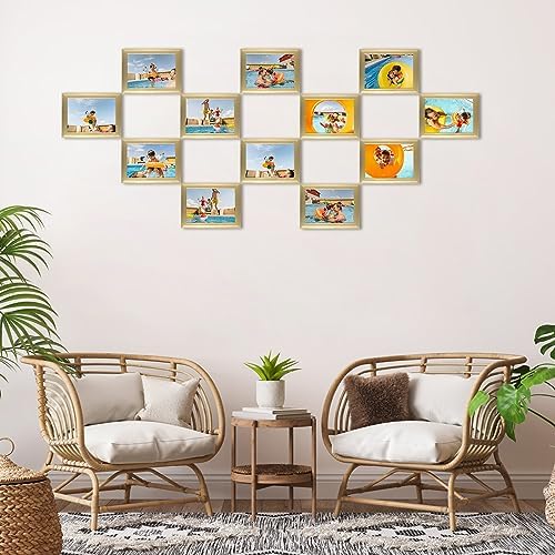 Giftgarden 5x7 Picture Frame Gold Set of 12, Multi Modern 5 x 7 Frames Bulk for Wall or Tabletop Display - Image 5