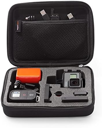 Amazon Basics Small Portable Protective Carrying Case for GoPro and Action Camera, Padded with Secure Handle, 9 x 7 x 2.5 inches, Black - Image 4