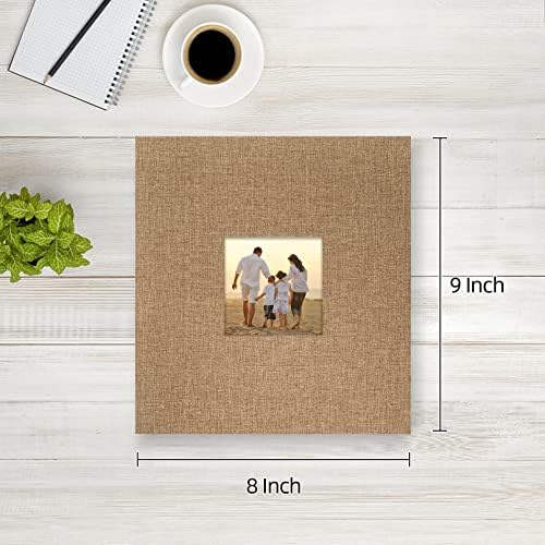 potricher Photo Album 4x6 Pictures, 200 Pockets, Linen Cover, Khaki - Image 2