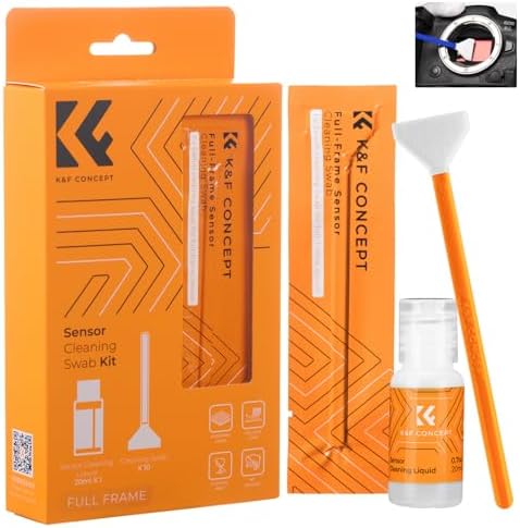 K&F CONCEPT 24mm Full Frame Sensor Cleaning Kit, with 20ML Sensor Cleaner by KFCONCEPT