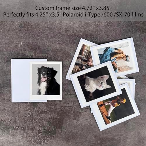 3.5x4.25” Magnetic Polaroid Picture Frame, Fridge Magnet Frame for Polaroid Now i-Type/600/SX-70/OneStep+/Instax Wide Square 300/200/210 Films, Instant Film Display,10 Pack - Image 5