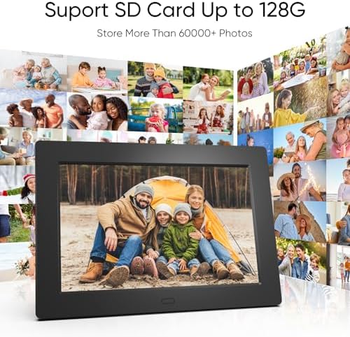 7 Inch Digital Picture Frame, Digital Photo Frame with 16:9 HD LCD Screen, Remote Control, Easy Setup and Share Photos Videos, Gifts Idea for Family, Christmas - Image 3