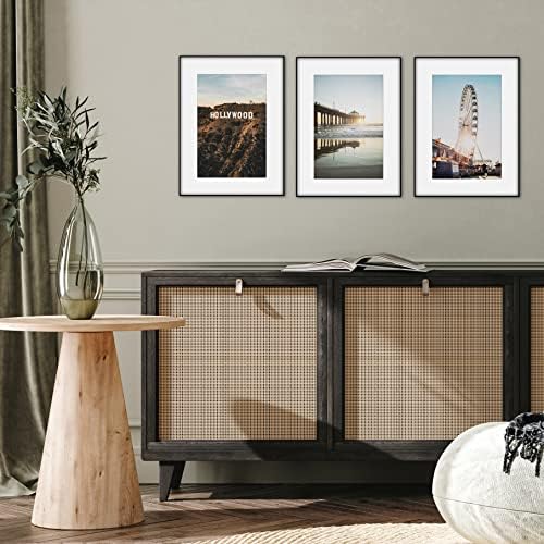 Americanflat 12x16 Picture Frame 3-Pack - Matted to 8x12 - Black - Image 4