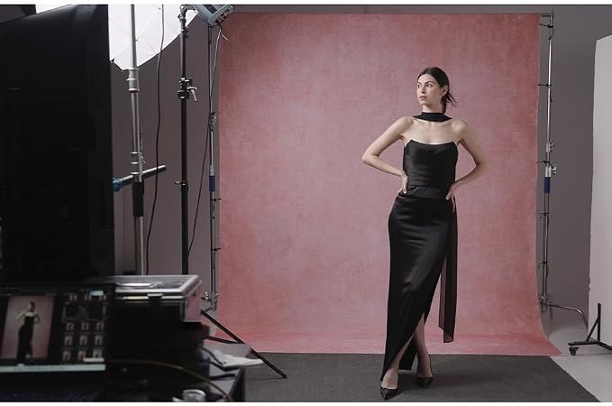 UrcTepics 6×8 ft Pink Fabric Photo Backdrops, Classic Abstract Texture Backdrop for Headshots and Portraits, Vintage Photography Background for Studio and Events. - Image 6