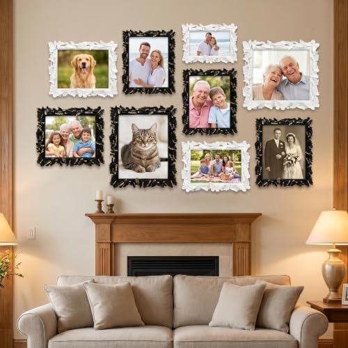 White 8X10 Vintage Picture Frames Gold Butterfly Elegant Retro European Design, Antique Photo Frame for Wall Hanging and Tabletop Display, Retro Design Home Decor - Image 6