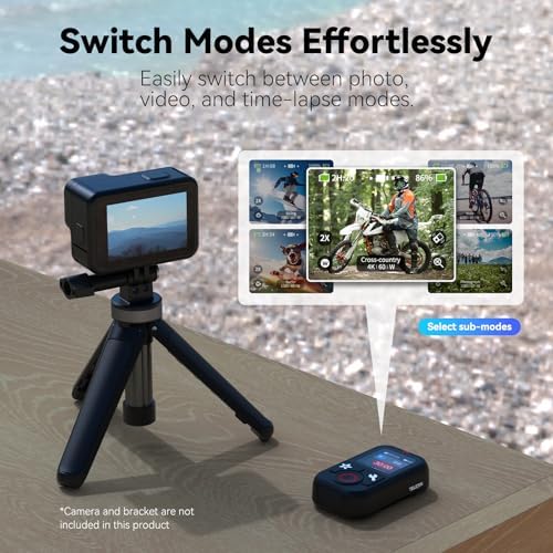 TELESIN T13 Waterproof Wireless Remote Control for GoPro | Color LCD Dispaly, Smart Controller with Wrist Strap Compatible with Go Pro 13 12 11 10 9 8 Black Max Mini Action Camera Accessories - Image 5