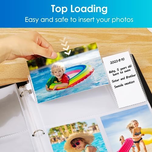 MaxGear 60 Pack 4x6 Photo Sleeves for 3 Ring Binder (360 Pictures),3 Pocket - Image 6