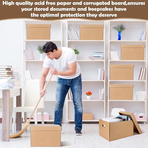 5 Pcs 15 x 12 x 10 Inch Archival Storage Cartons Acid Free - Image 6