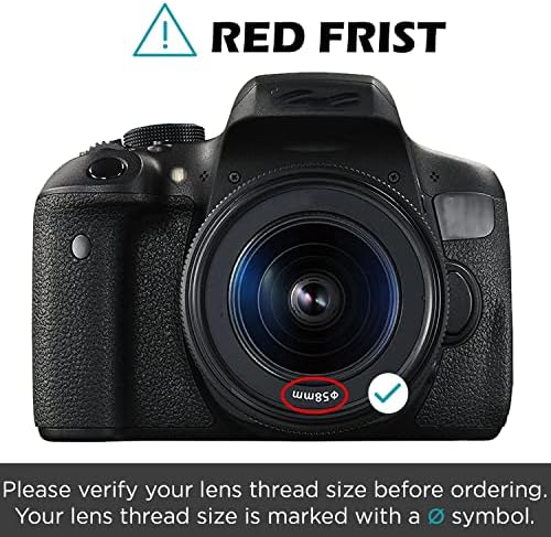 58mm Lens Hood Set for Canon EOS 77D 80D 90D Rebel T8i T7 T7i T6i T6s T6 SL2 SL3 DSLR Cameras with EF-S 18-55mm F3.5-5.6 is STM & EF-S 18-55mm F4-5.6 is STM & RF 24-50mm, Replace Canon EW-63C - Image 2