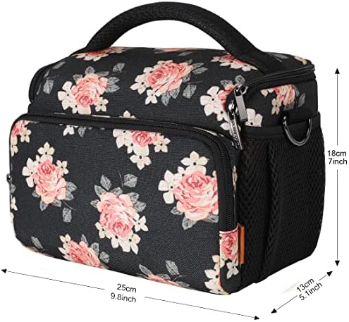 DOMISO Camera Bag Case Waterproof Anti-shock Shoulder Bag, Flower - Image 2
