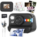 Kids Color Instant Print Camera – Kids Camera with 5 Color Photo Paper, 48MP & 1080P Video, 21 Fun Frames, 32G Card, Christmas/Birthday Gifts for Girls and Boys Ages 3 4 5 6 7 8 9 10 11 12 - Black by orantronx