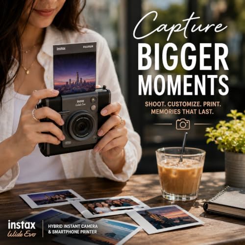 Fujifilm INSTAX Wide Evo Instant Film Camera (+ Extra Film (40 Sheets)) - Image 6