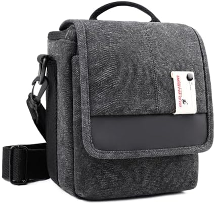Besnfoto Mirrorless Camera Shoulder Bag Small Messenger Case Waist Bag Compatible for Canon (BlackH, Small) by Besnfoto