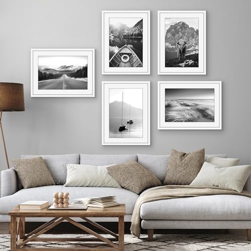Americanflat 17x23 Poster Frame 5-Pack - Matted to 13x19 - White - Image 5