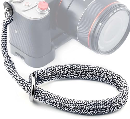 Paracord Camera Wrist Strap Lanyard-Quick Release for DSLR Mirrorless White by QiangNi