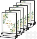 Acrylic Sign Holder 5X7 Double-Sided Black Picture Frame -6 Pack by AcrylicSignHolderMahjongRacks%EF%BC%8CMahjongBags