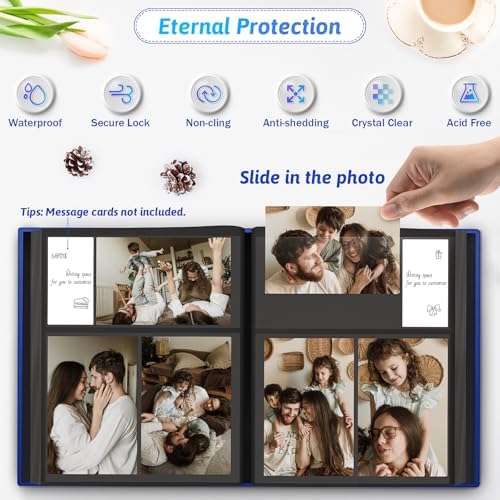 Popotop 4x6 Photo Album Holds 300 Pictures, Vegan Leather Hardcover - Image 3