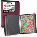 Dunwell Art Portfolio 9x12, 24 Pockets, Displays 48 Pages, Ruby by Dunwell