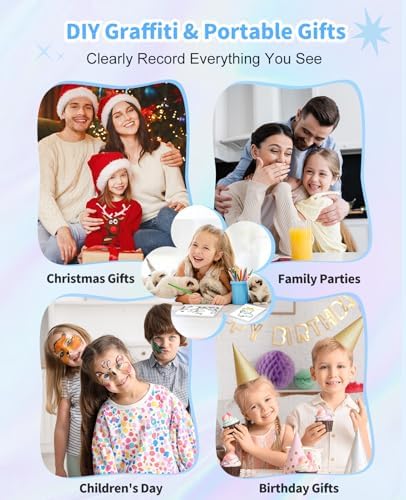 Kids Camera Instant Print, 1080P Dual-Lens Digital Camera for Kids, Blue - Image 6