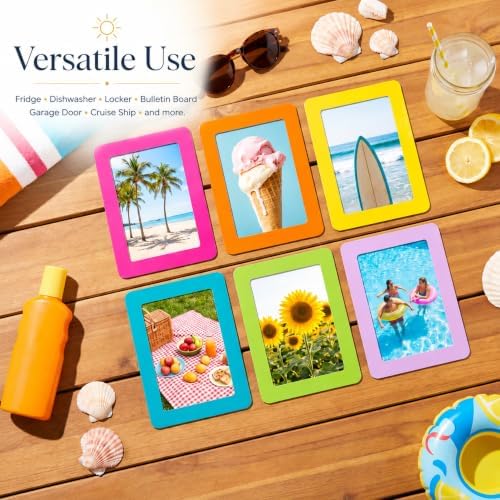 12 Pack 4x6'' Hot Summer Bright Magnetic Picture Frames - Image 5