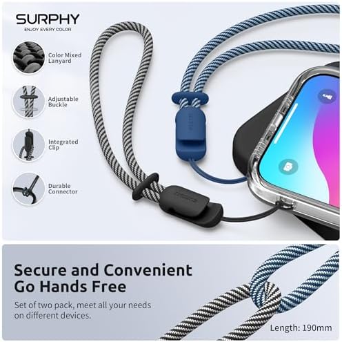 SURPHY 2 Pack Phone Lanyard, Phone Wrist Strap for Case, Camera Wrist Strap - Image 2