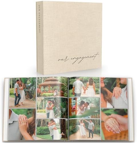 Engagement Photo Album Book 400 4x6 Photos Linen Keepsake Journal Binder by PaigeMcRaeHomeDecor