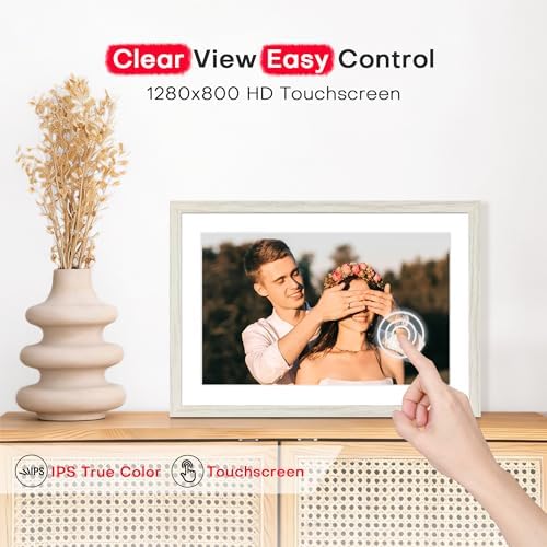 Frameo 10.1" Digital Picture Frame WiFi 32GB, Birthday Gifts for Mom, Women - Image 3