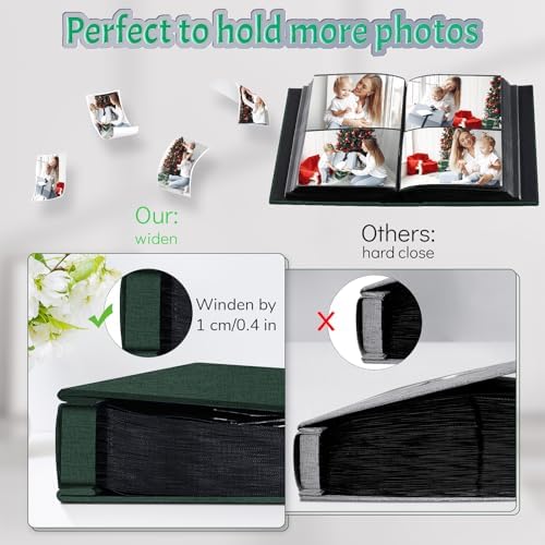 Popotop 4x6 Photo Album 200 Pictures, Linen Hardcover, Reinforced Spine - Image 4