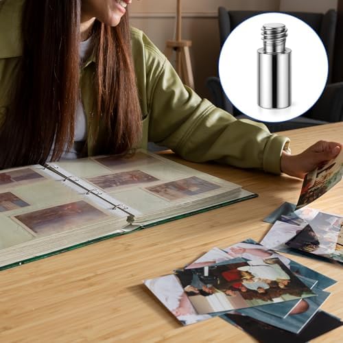 20PCS Scrapbook Extension Posts Album Accessories Extension Post Replacement for Binding Extending Post-bound Refillable Photo Album Scrapbook Screws Craft Diy Refill Pages (12 mm/ 0.47 Inch) - Image 5