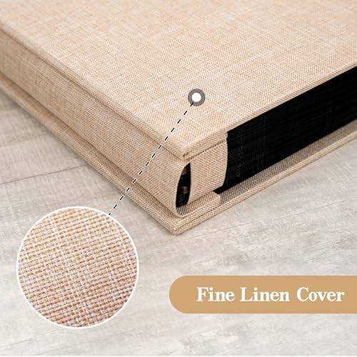 potricher Photo Album 4x6 Pictures, 200 Pockets, Linen Cover, Beige - Image 6