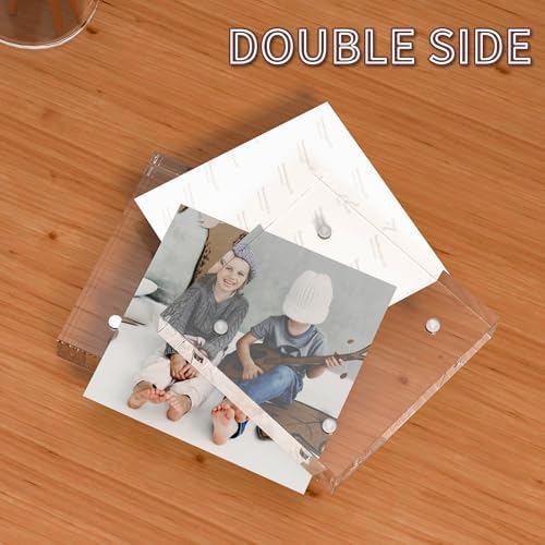 Sezanrpt Acrylic Mini Frames 2x2, 3 Pack, Small Frame 2x2 for Tickets, Clear Picture Frame Small Tips Holder - Image 4