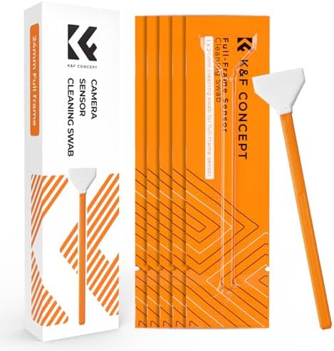 K&F CONCEPT 6 Pack Full-Frame Sensors Cleaning Swabs, Camera Clean by KFCONCEPT