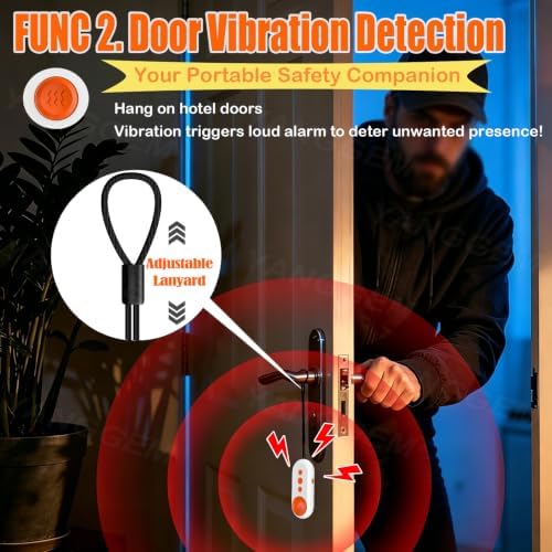 3-in-1 Travel Safety Alarm - Hotel Safety Devices with Hidden Camera Detector & Door Alarms When Opened & Self Defense Personal Safety Alarm, Portable Multifunctional Travel Safe Essentials - Image 3