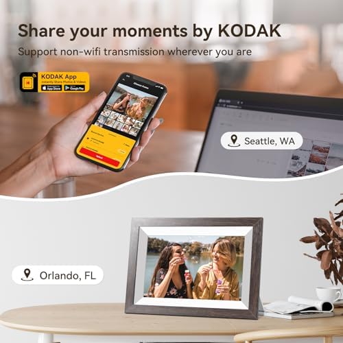 KODAK 10.1 Inch WiFi Digital Picture Frame with 32GB Storage, Electronic Smart Digital Photo Frame 1280x800 IPS Touch Screen, Auto-Rotate, Share Moments Instantly, for Women - Image 6