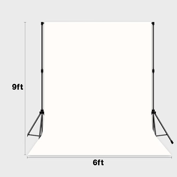 White Photo Backdrop Background Fabric Professional Photography 6x9ft | Seamless Design eliminates Wrinkle Portrait Photography Wedding Dark Theme Decorations - Image 8