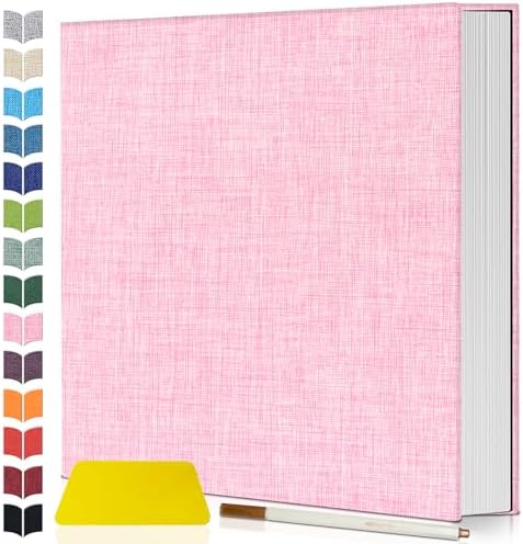 Artfeel Photo Album Self Adhesive Scrapbook,60 Pages Large Photo Book for 4x6,5x7,8x10 Pictures,DIY Album for Baby Wedding Family Travel Birthday,with Metallic Pen and Scraper by Artfeel