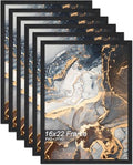 Fxojyvo 16x22 Picture Frame Set of 6 Black Engineered Wood Wall Hanging by Fxojyvo