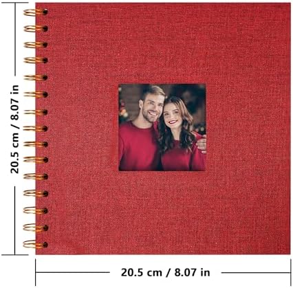 Scrapbook Photo Album, Linen Covered, 8x8 Inches, 20 Sheets/40 Pages - Image 3