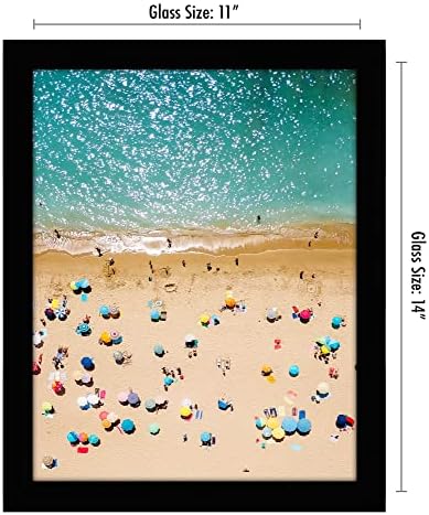 Americanflat 11x14 Picture Frame with Shatter-Resistant Glass - Signature Collection - Gallery-Style Frames Made of Engineered Wood - Photo Frame for Wall Display - Black - Image 2