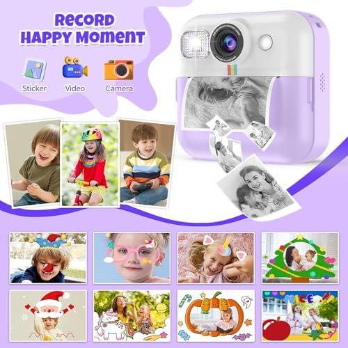 Instant Print Camera for Kids, Children Digital Video Camera Toddler Toys - Image 5
