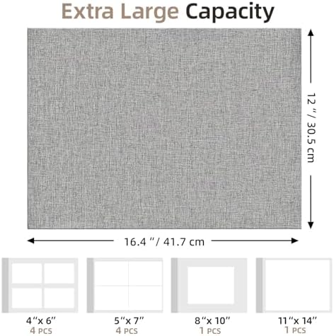 Vienrose Extra Large Self Adhesive Photo Album 11x14 40 Pages Gray - Image 5