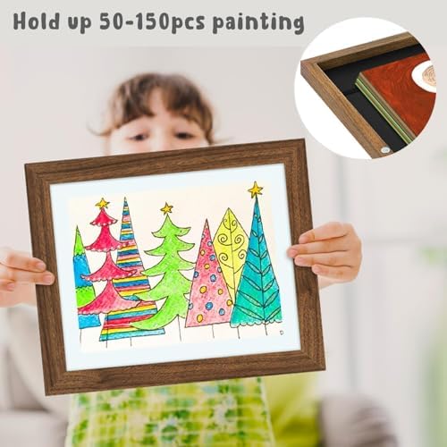 2 Pack 10x12.5 Front-Opening Kids Artwork Frames Changeable (Ecru) - Image 5